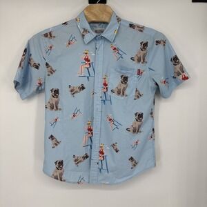 RSVLTS The Sandlot Button Up Short Sleeve Shirt Large Lifeguard Wendy Dog Beast
